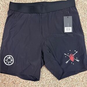 Ten Thousand Black Athletic Shorts with Graphic Design